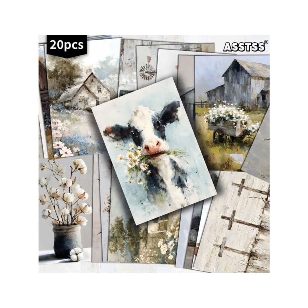 Postcards Spring Farm 4x6 Junk Journal Scrapbooking Ephemera DIY Papercrafts